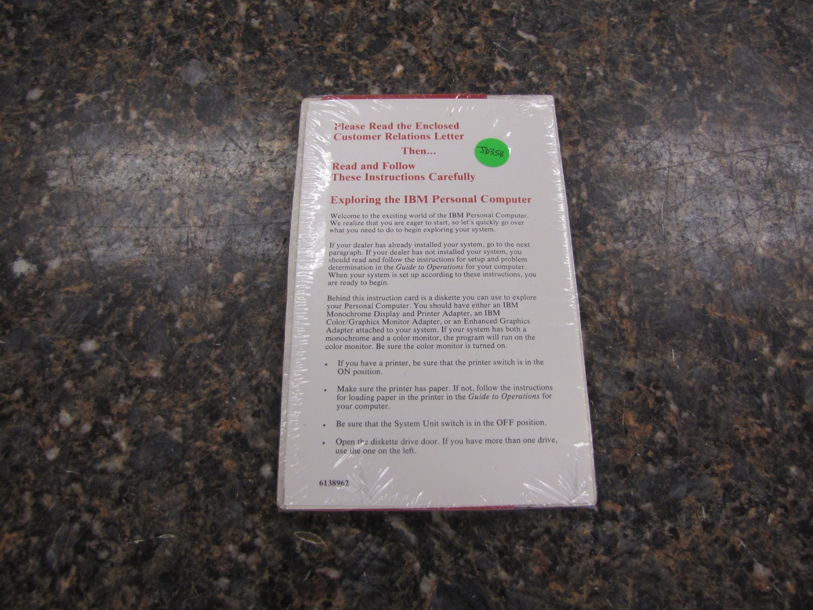 IBM Exploring The IBM Personal Computer 5.25" Floppy Disks 6138962 - New sealed