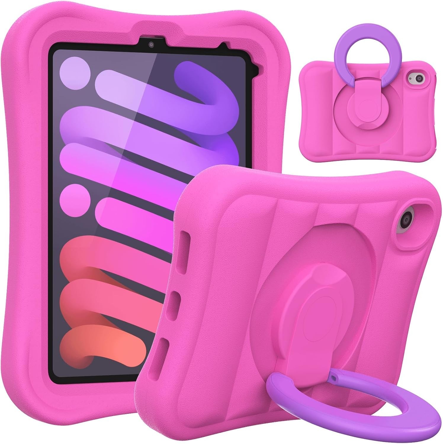 Kids Case for iPad mini 7 (A17 Pro) 2024 / Mini 6th Gen 2021 8.3 inch – Pink