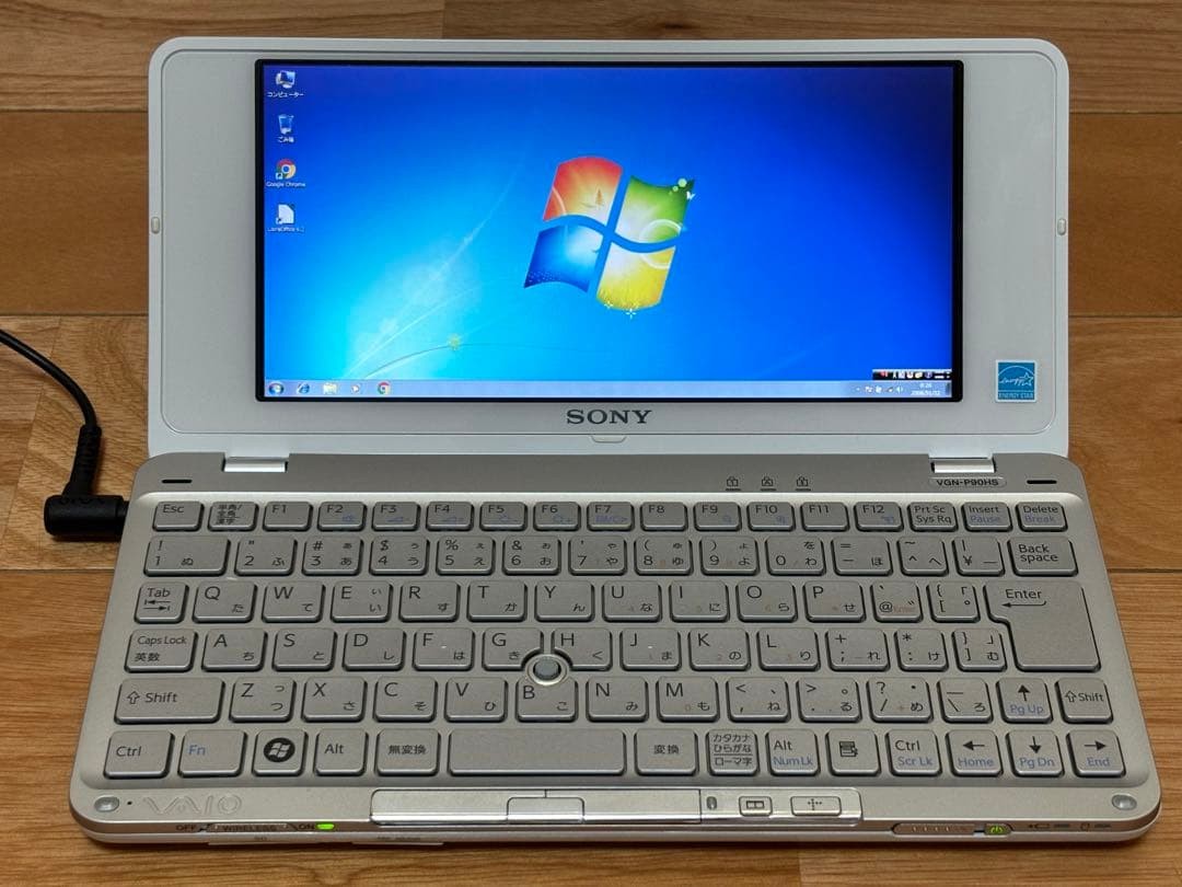 Sony VAIO Type P VGN-P80H Atom Z520 2GB 60GB Windows 7 Pro AC Adapter Used