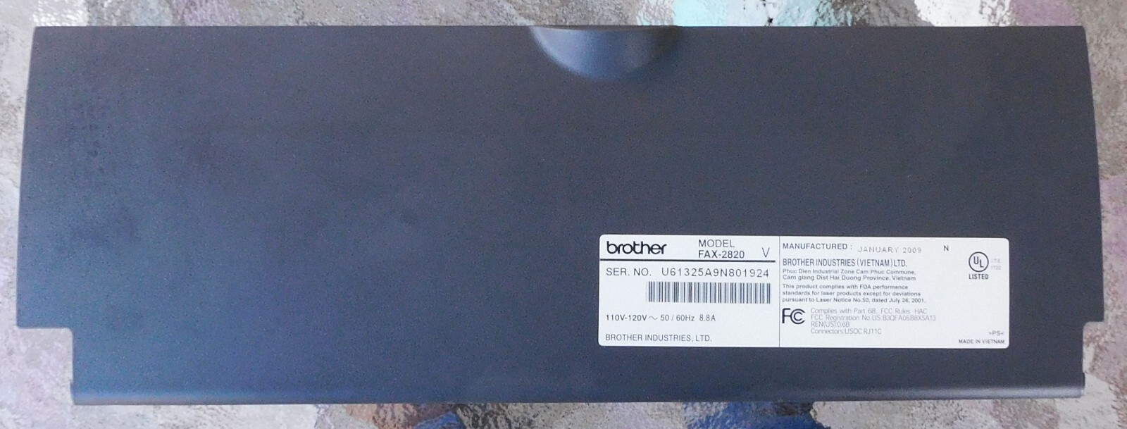 OEM Brother IntelliFAX 2820 Rear Access Door