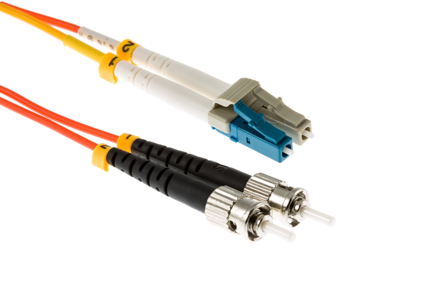 LC - ST Mode Conditioning 62.5/125 Fiber Patch Cable 1M - Lifetime Warranty