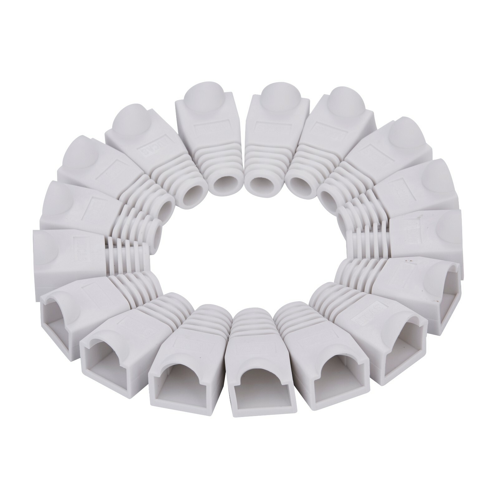 100 pcs Boot Cap Cover for RJ45 Network Connectors Cat5 Cat5e Cat6 Cable White