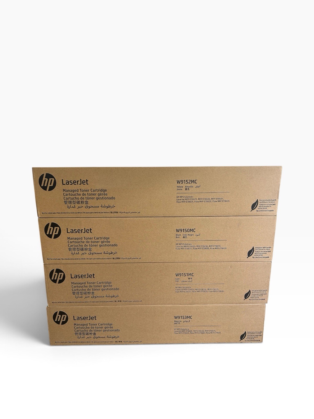 HP Laserjet Managed Toner Cartridges W9152MC W9150MC W9151MC W9153MC Full Set