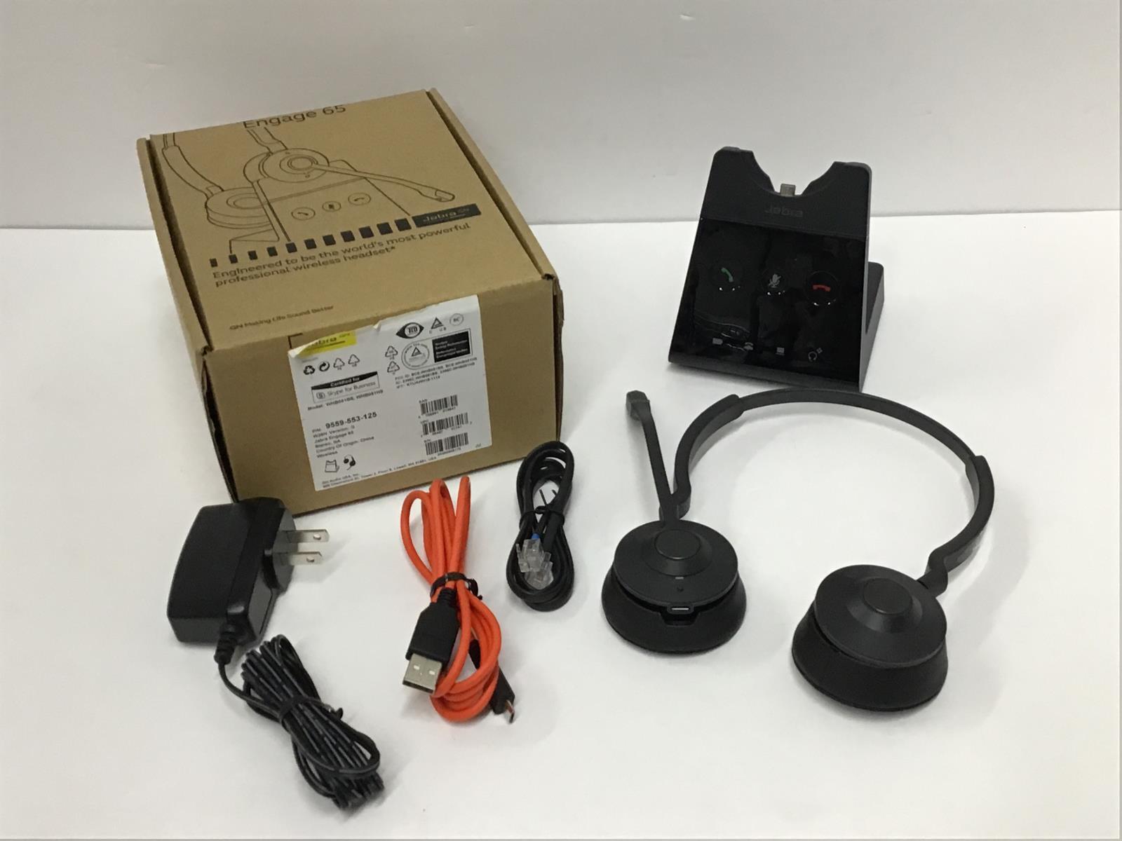 Jabra Engage 65 Stereo Headset Wireless DECT On-Ear 9559-553-125