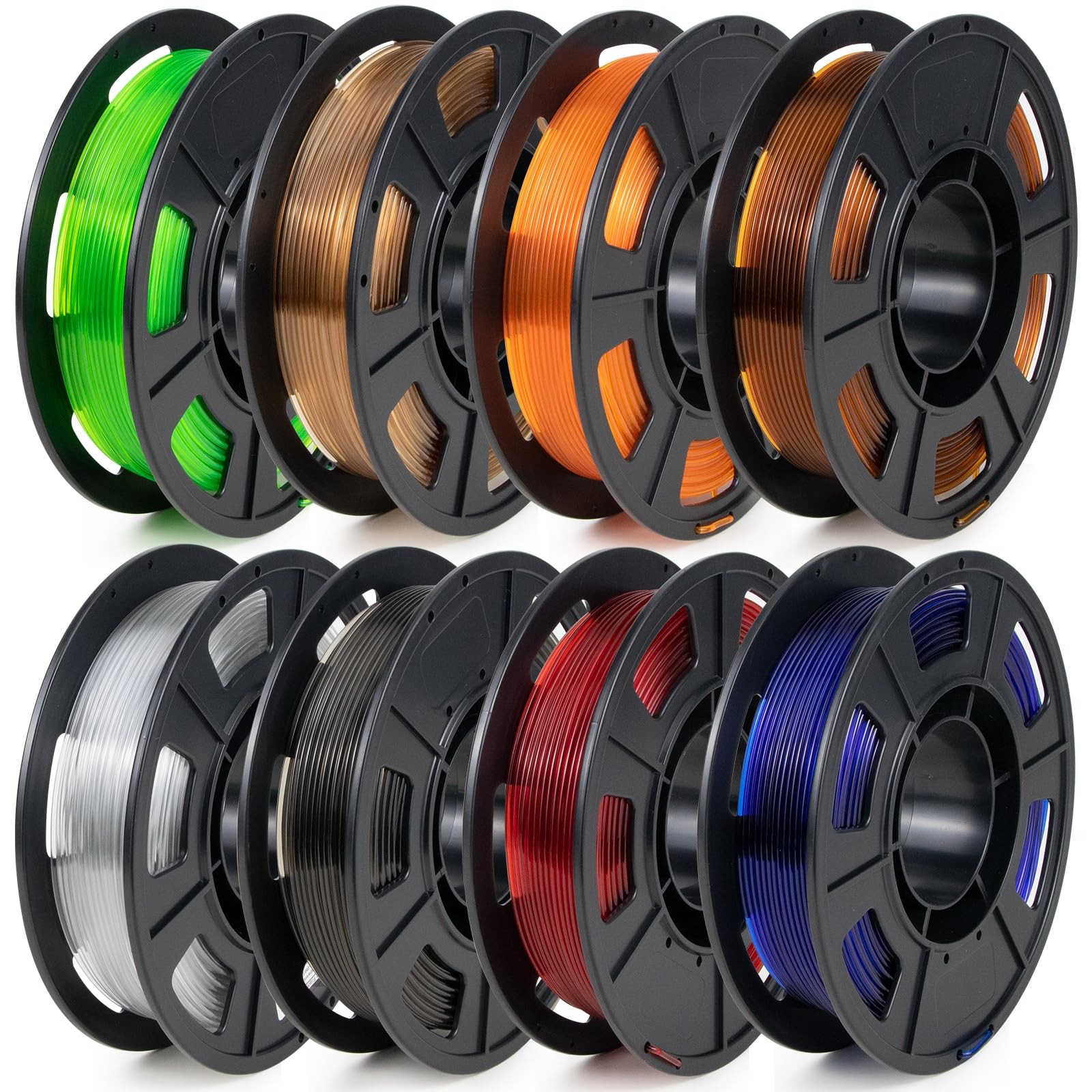 IEMAI 250g Clear PETG Filament 1.75mm Bundle, Transparent 3D Printer Filament...