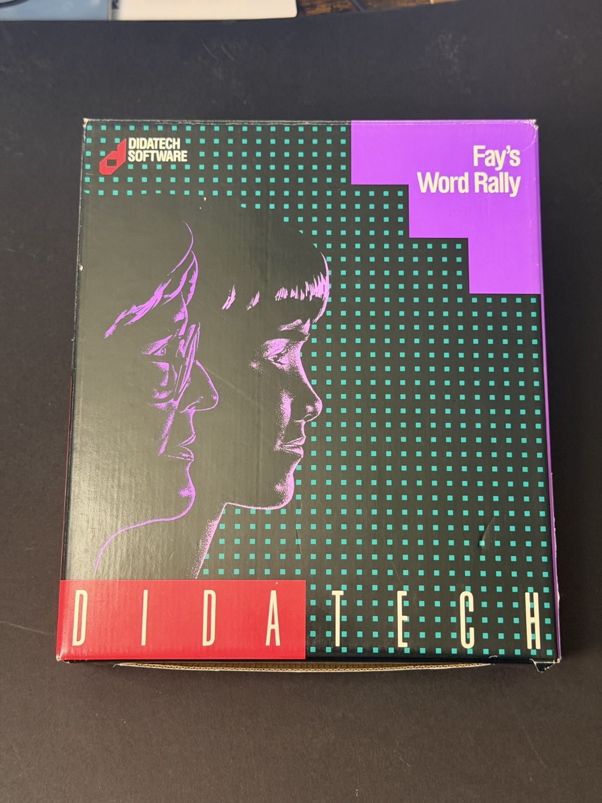 Didatech Software Fry's Word Rally PC Big Box Computer Game RARE Vintage Floppy