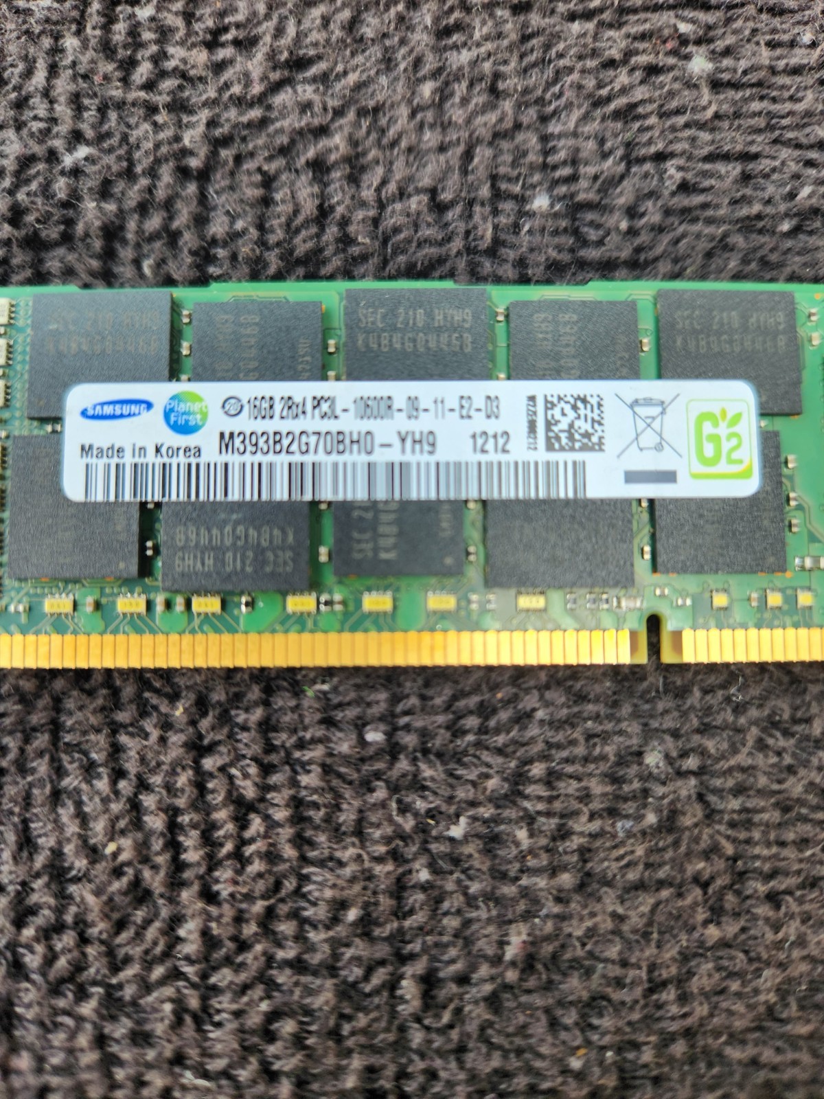 Lot of Server 16gb PC3, PC3L RAM(34) Various Brands(Samsung,Riverbed,Micron)