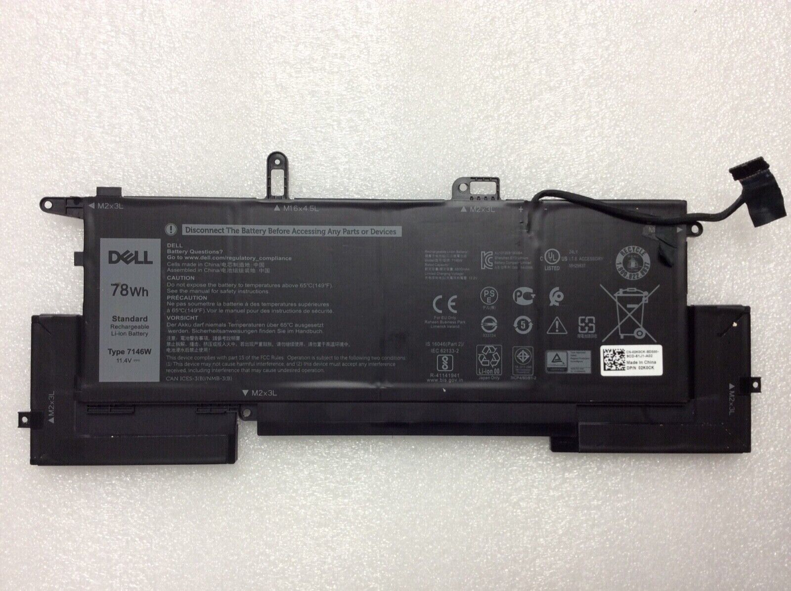 Genuine Dell Latitude Battery 78 Wh 7400 2-in-1 9410 2-in-1 7146W NEW