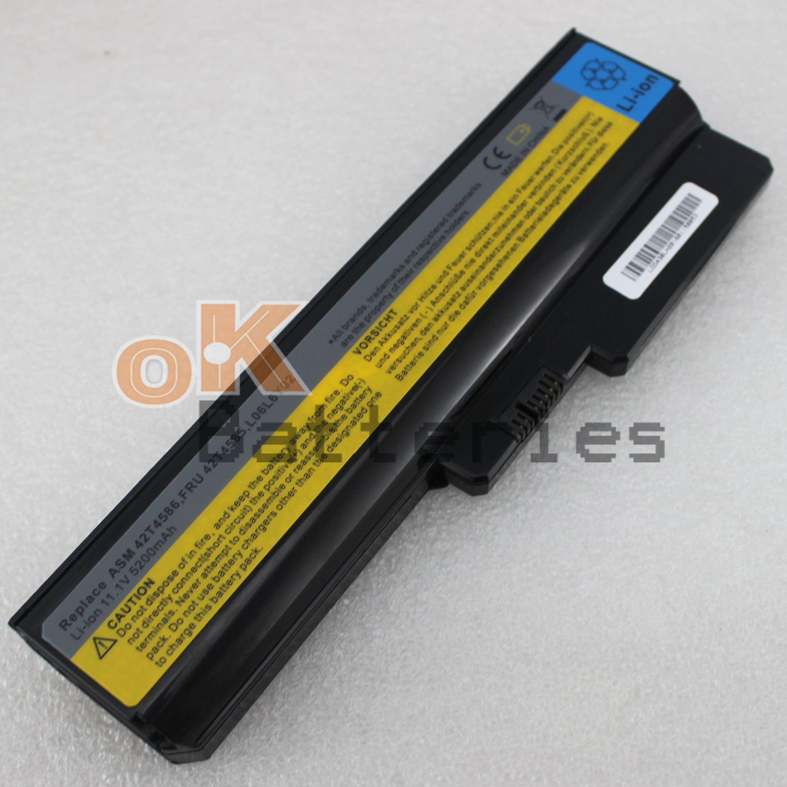 Laptop Battery For Lenovo L08L6C02 L08O6C02 L08S6C02 42T4725 42T4726 51J0226 New