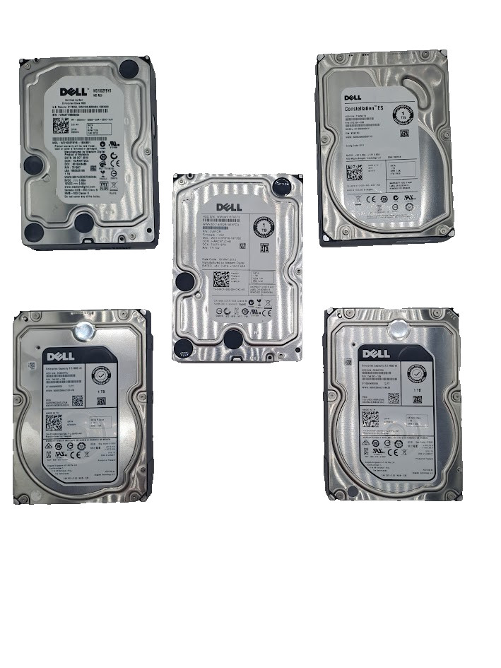 Lot of 5 Dell/WD Hard Drive 3.5" SATA different Models check the description