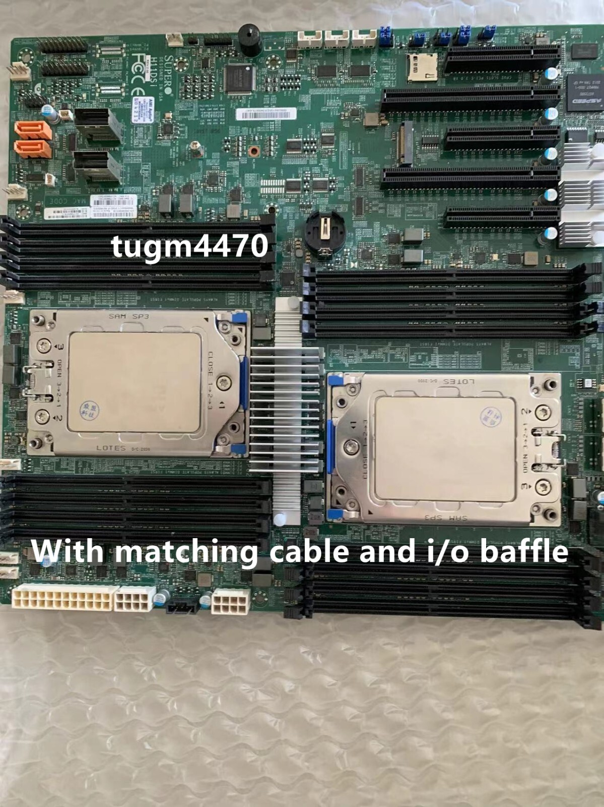 used Supermicro H11DSI-nt + EPYC 7601x2 server motherboard REV2.0, combination