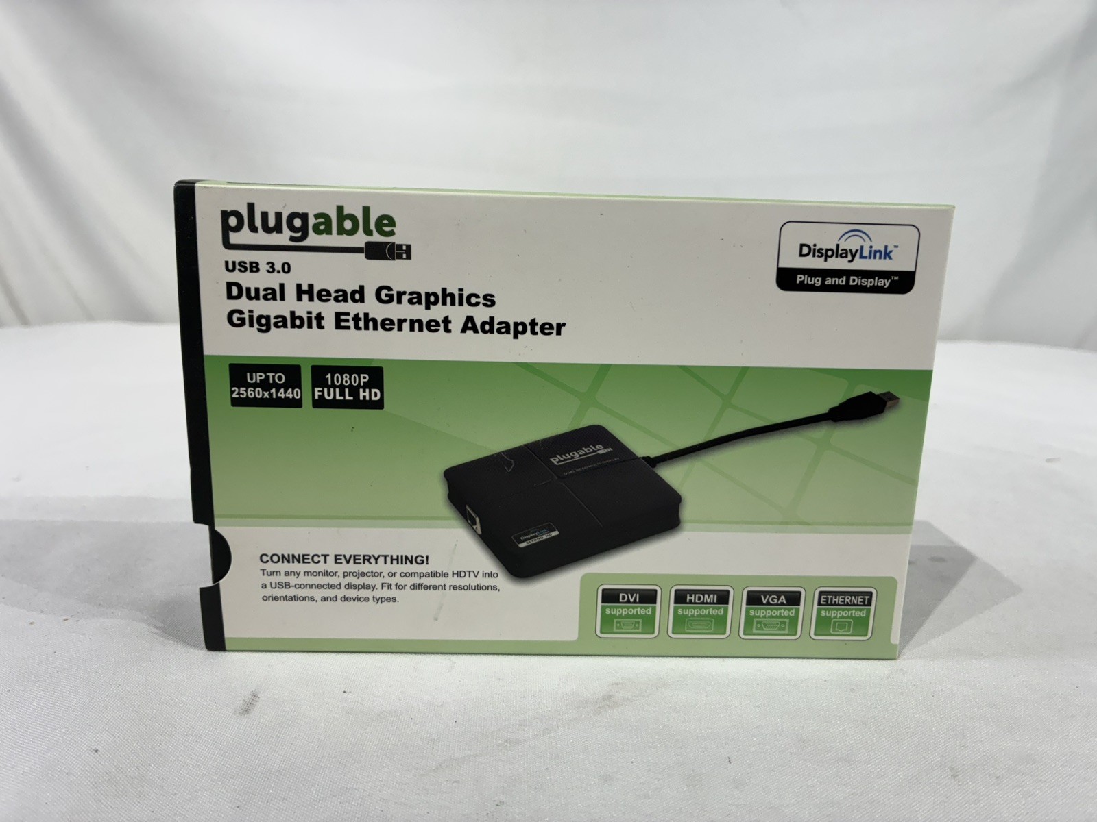 Plugable USB 3.0 Dual Head Graphics Gigabit Ethernet Adapter USB3-3900DHE