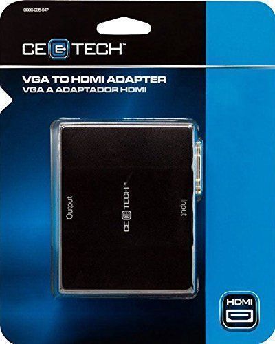CE Tech VGA to HDMI Adapter Converter Box 1080p Output w/Audio - BRAND NEW