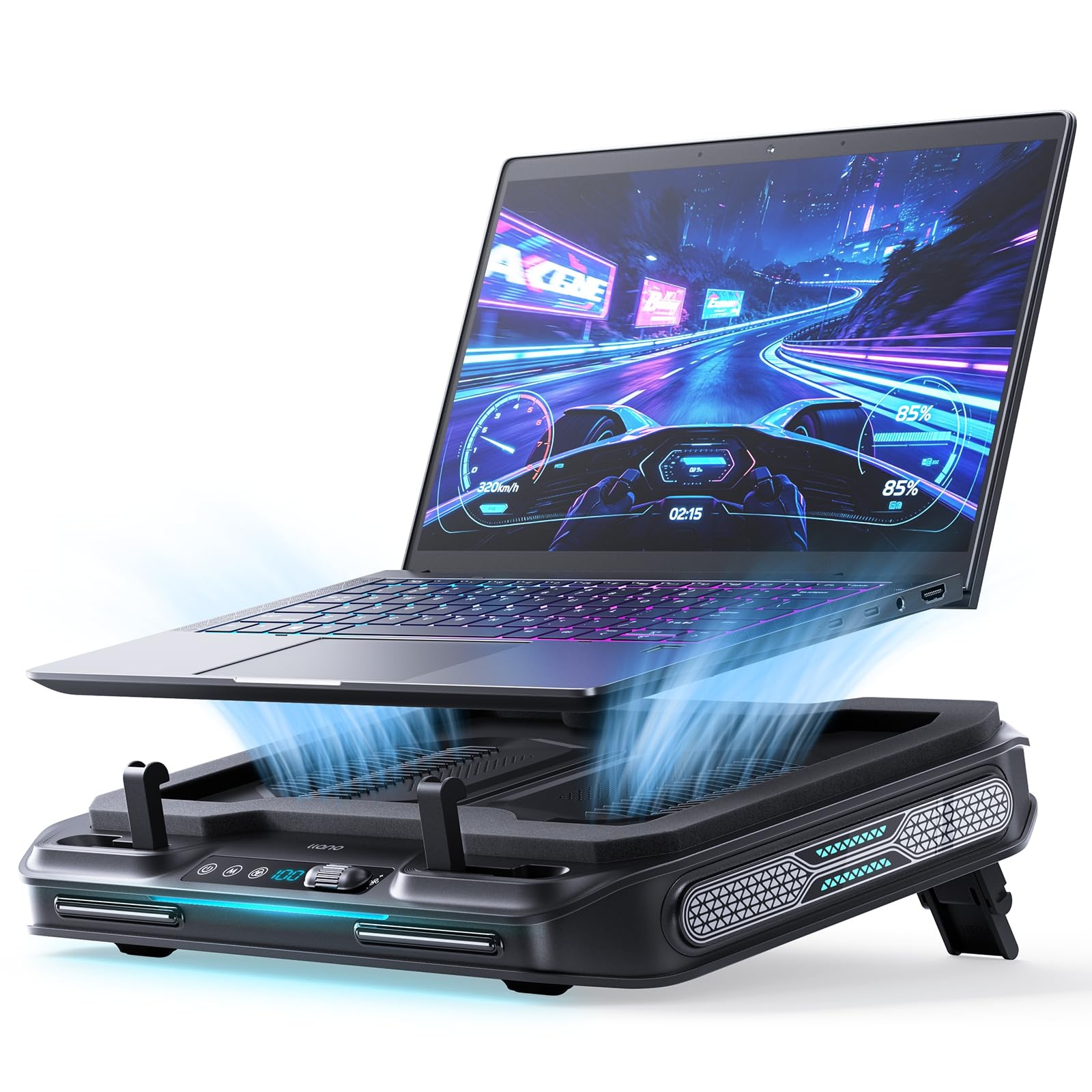 V11 Pro Laptop Cooling Pad, Gaming Laptop Cooler RGB Laptop Fan