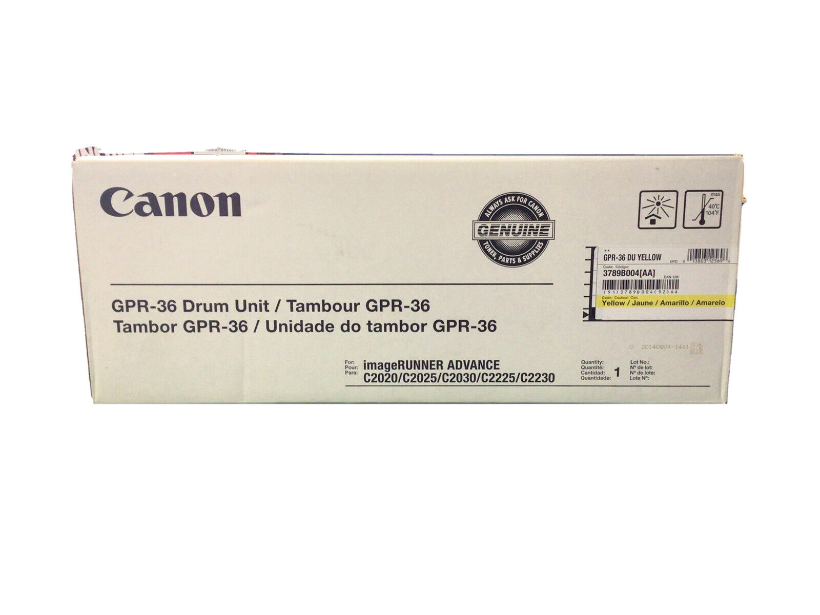 Genuine Canon GPR-36 Yellow Drum Unit IR-ADV C2020/C2025