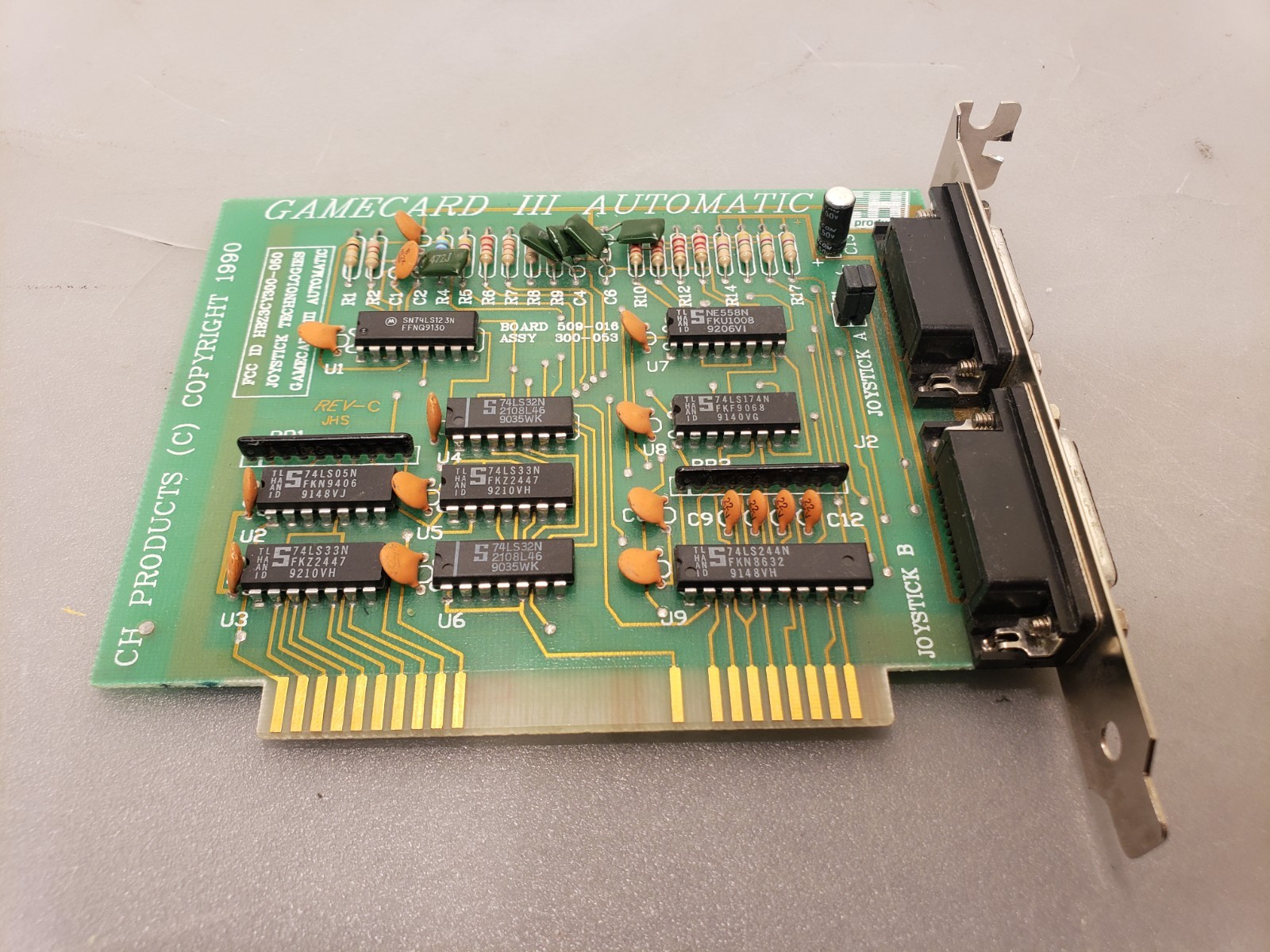 CH Products Gamecard III 3 Dual-Port Automatic ISA Joystick Controller Card 1990