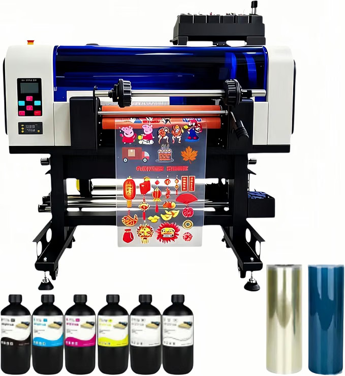 A3+Double XP600 Head Crystal UV DTF Inkjet Label Printer (ABFilm 6*500ml UV ink)