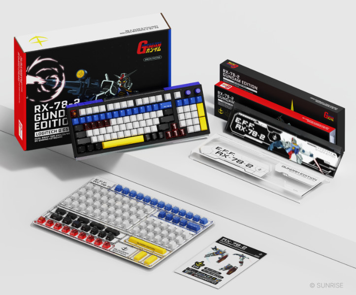 Gundam Edition Logitech G512 X 98 & PALMREST 98 Gaming Keyboard Special Package