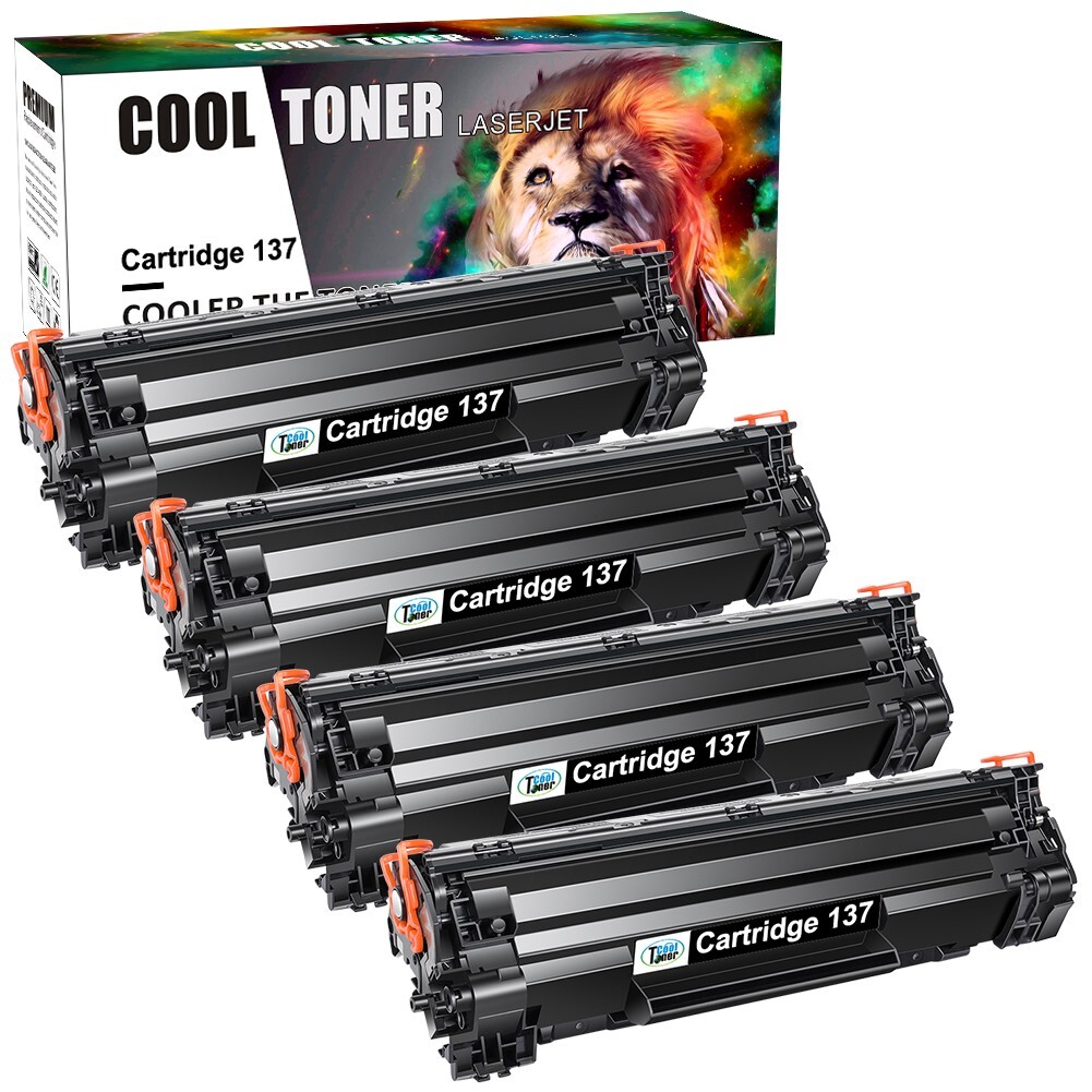 4PK Black CRG137 Toner for Canon 137 Toner Cartridge MF212w MF217w MF226dn D570