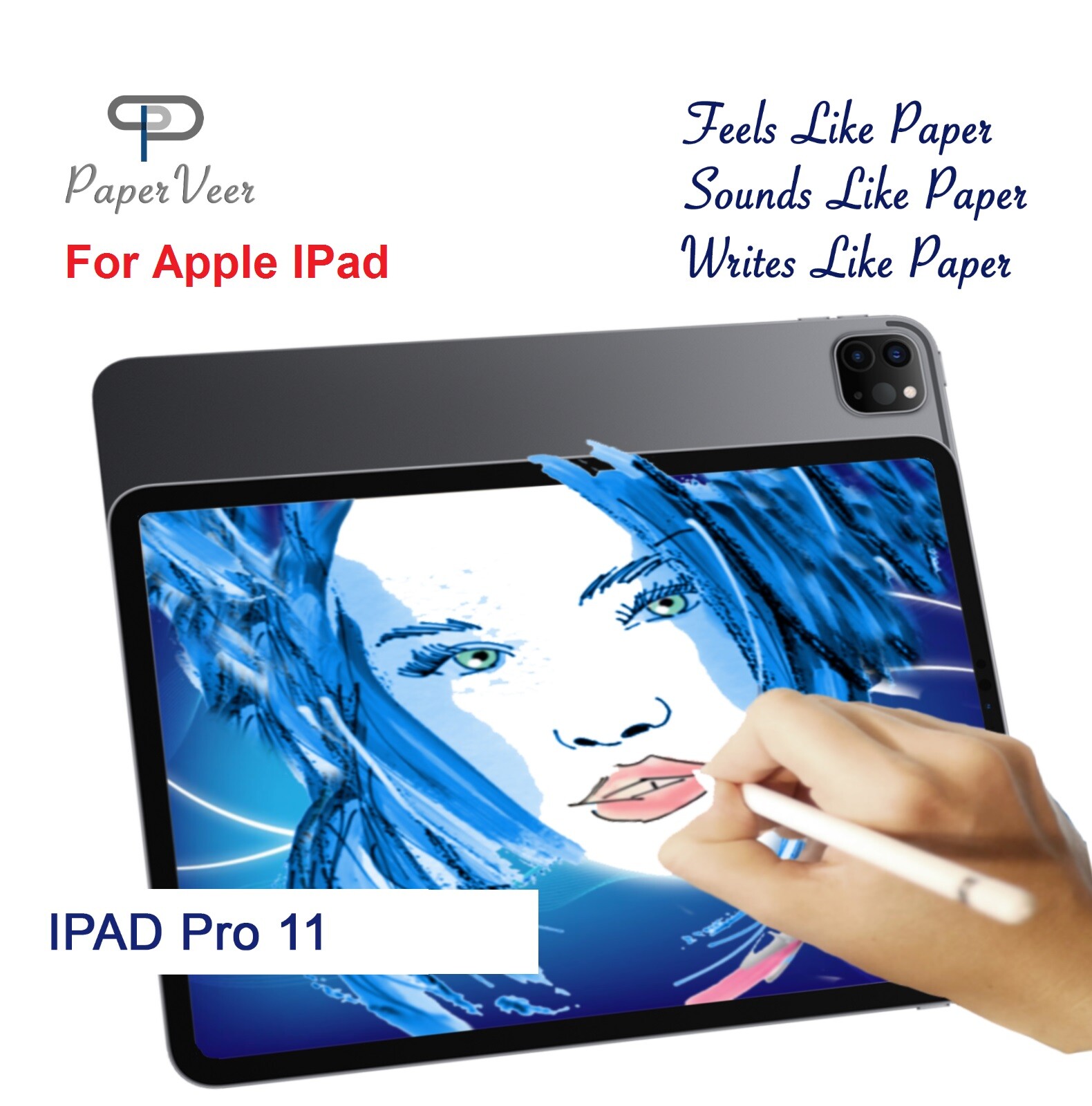 PaperVeer Matte Finish Film Anti-Glare Screen For Apple iPad Pro 11 in