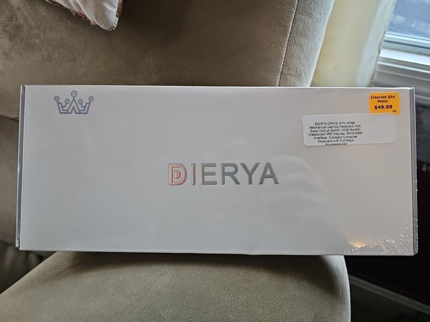 DIERYA 60% Mechanical Keyboard, DK61SE USB-C Wired Gaming with Blue Switches