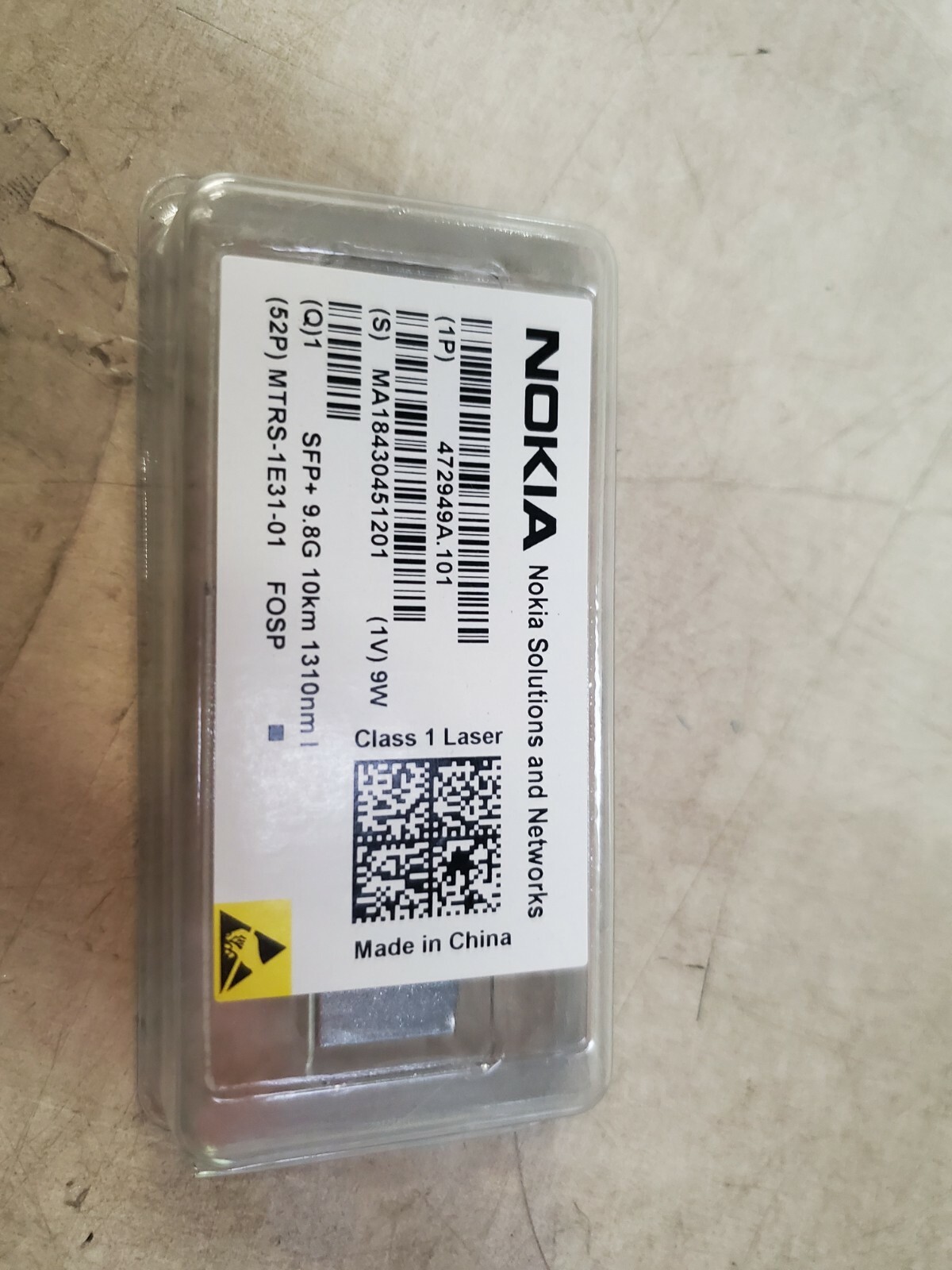 NOKIA-NSN FOSP 472949A.101 SFP+ 9.8G 10km 1310nm I-Temp S1.1 RTXM228-402