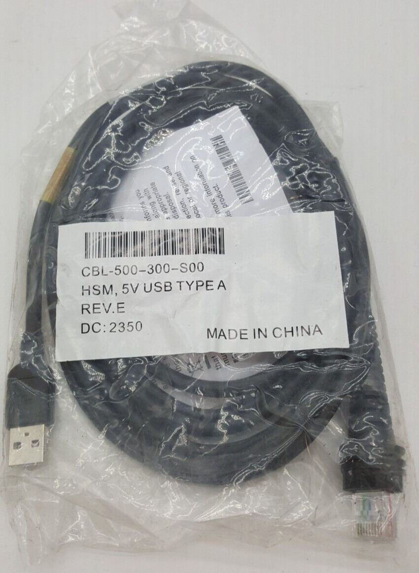 Honeywell USB Scanner Cable Genuine OEM CBL-500-300-S00 Straight Type A 5V