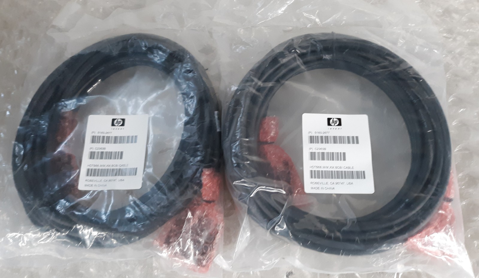 Pair of HP HDTS68 M/M XM SCSi Cable 5183-2677 NEW *SEALED*