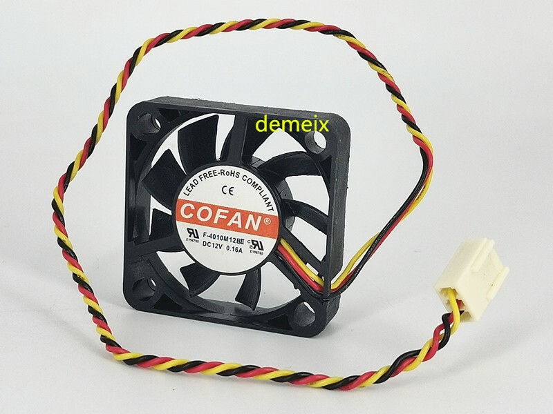 1PCS    40mm 4010 4CM 3-wire cooling fan F-4010M12BII 0.16A DC12V