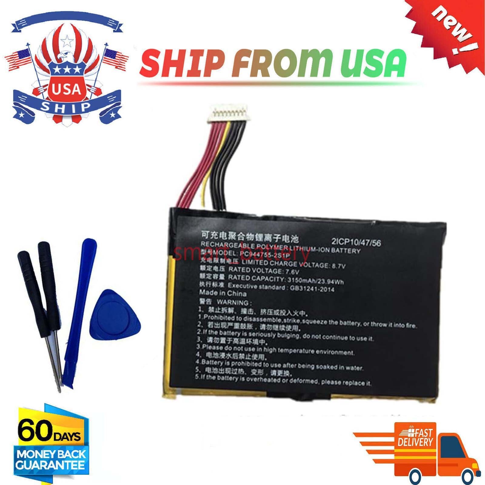 Battery For TOPDON PC944755-2S1P ArtiDiag800BT AD800BT 7.6V,3150mAh/23.94Wh USA