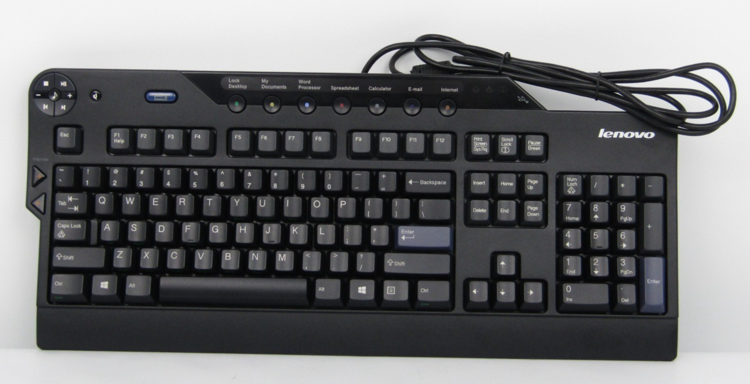 Lenovo (IBM) Enhanced Performance SK-8815 USB Wired Desktop Keyboard - TESTED