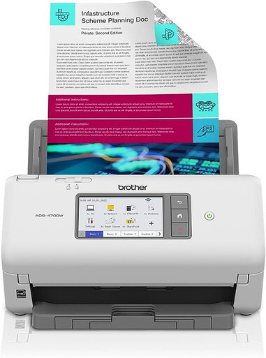 Brother ADS-4700W Professional Desktop Scanner with Fast Scan Speeds, Duplex, Wi