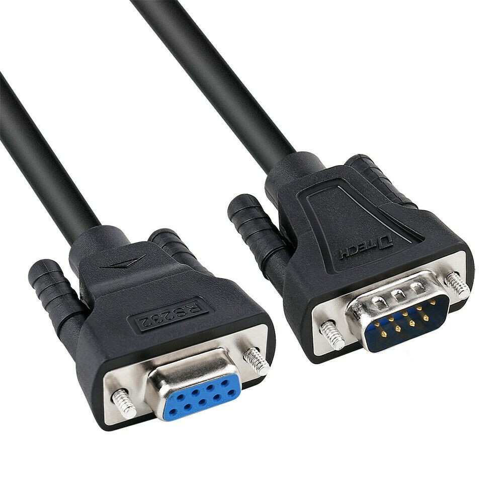 5ft RS232 Serial Cable Extension Male to Female DB9 9 Pin Straight Through 