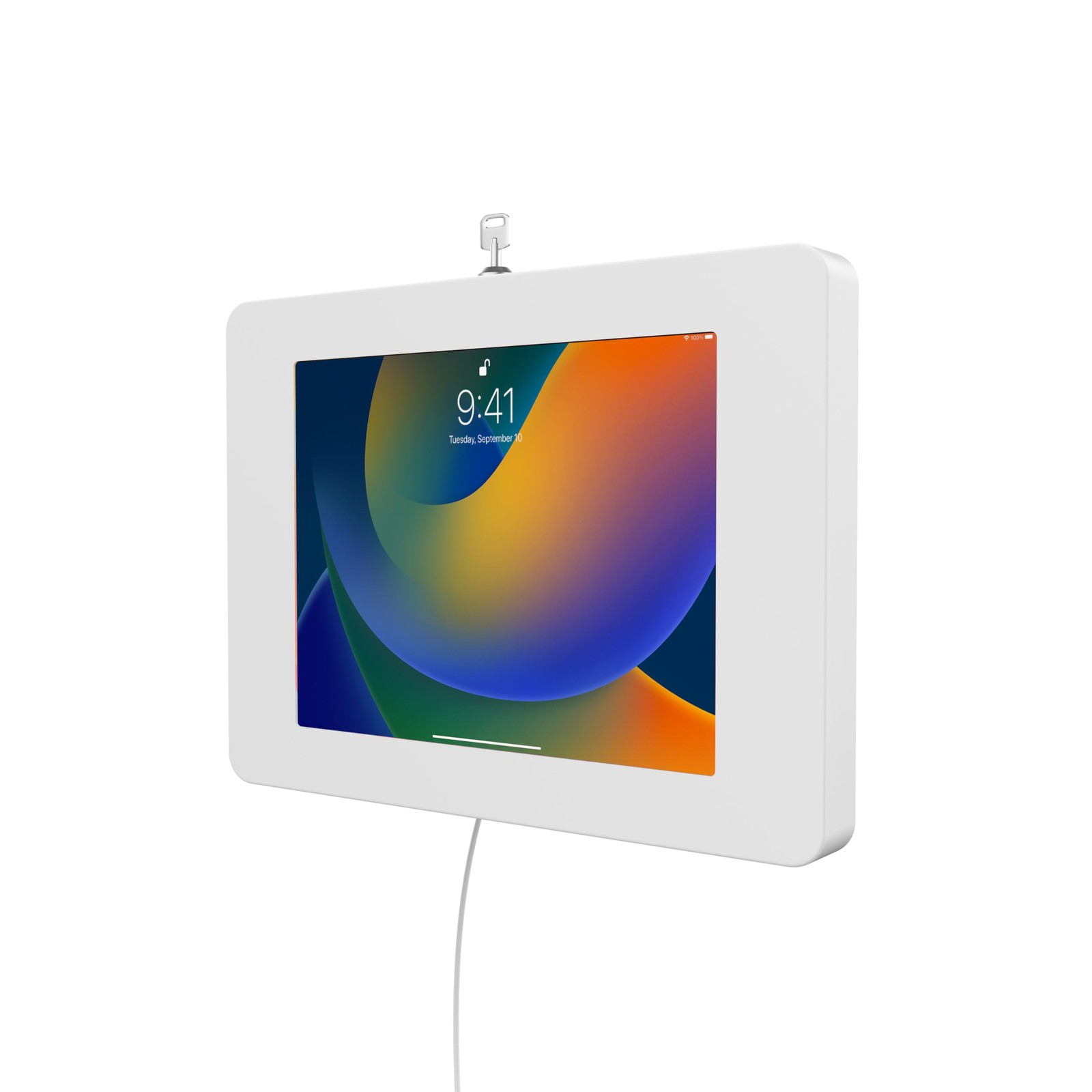 Locking iPad Wall Mount  CTA AntiTheft Small Locking Tablet Enclosure w/ Key ...