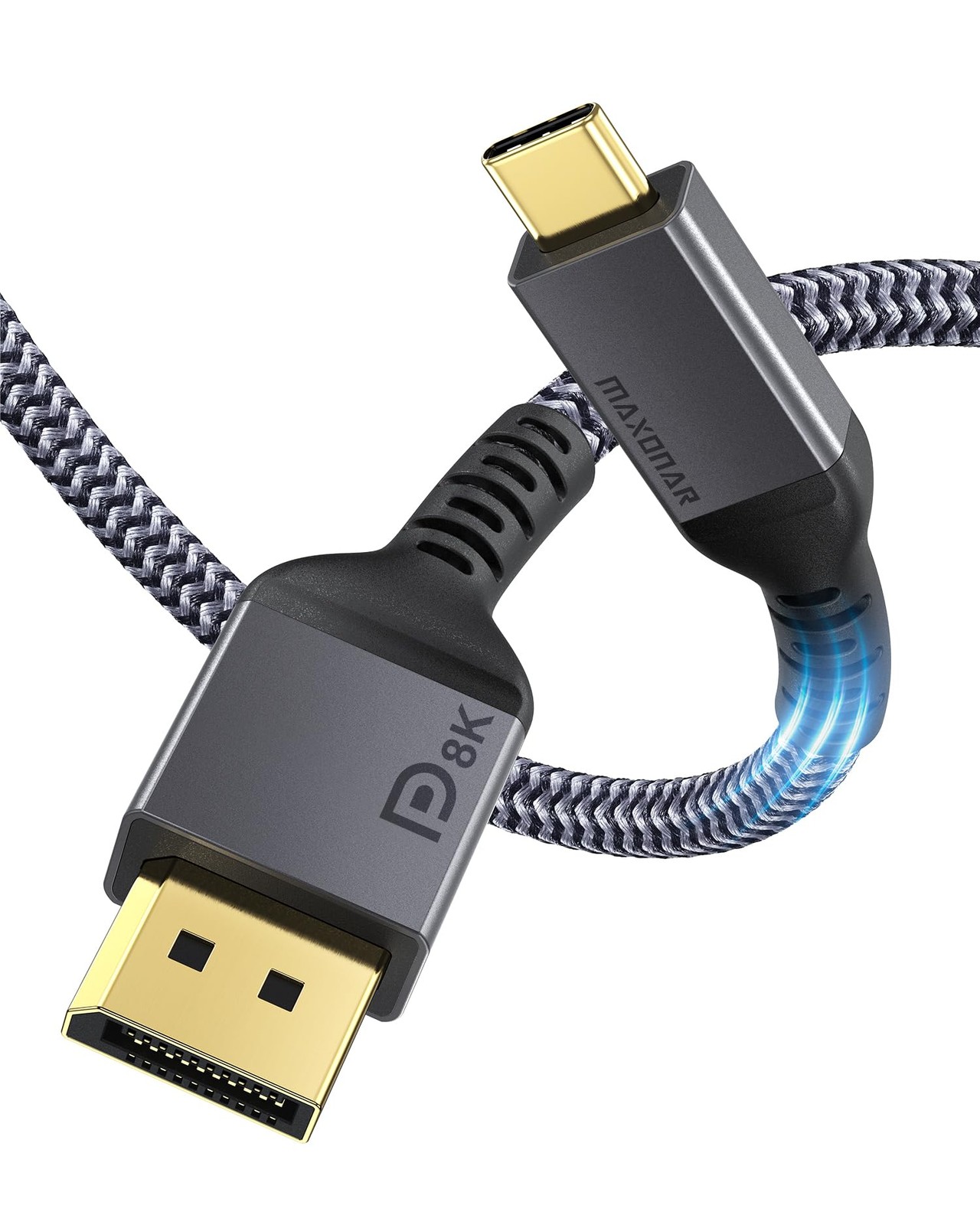 USB to DisplayPort, 8K 60Hz -to DP Cable 10FT/3M (4K 60Hz 144Hz 120Hz 2K 240H...