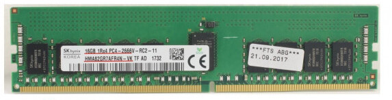 Fujitsu Original 16GB 1Rx4 DDR4-2666V REG ECC S26361-F4026-L616 E616 RAM Memory