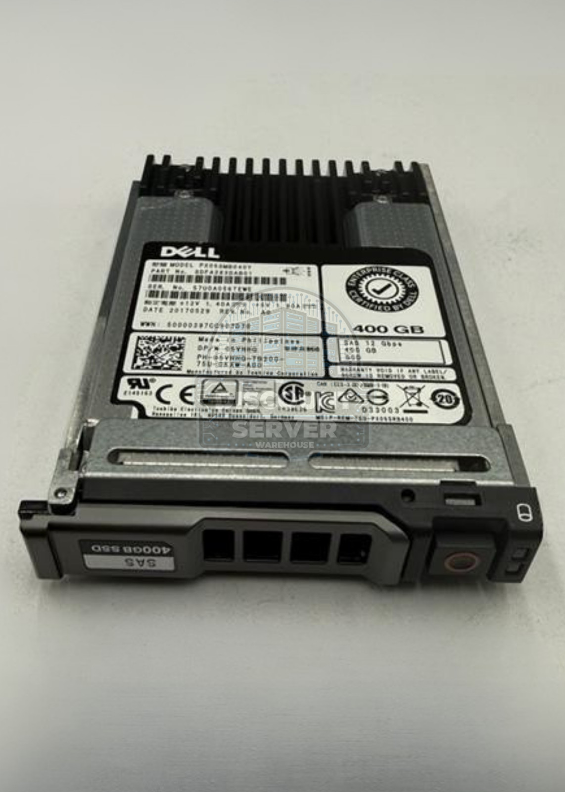 Dell 400GB SSD SAS 12G MLC WI 2.5in w/ Tray 5VHHG PX05SMB040Y Grade C 80%-89%