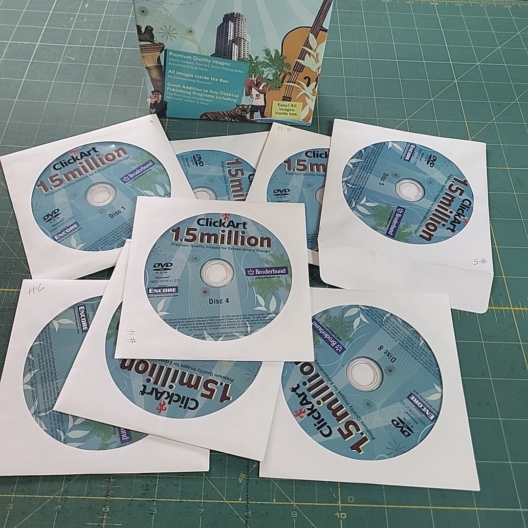 Clickart 1.5 million Contains all 8 Discs 