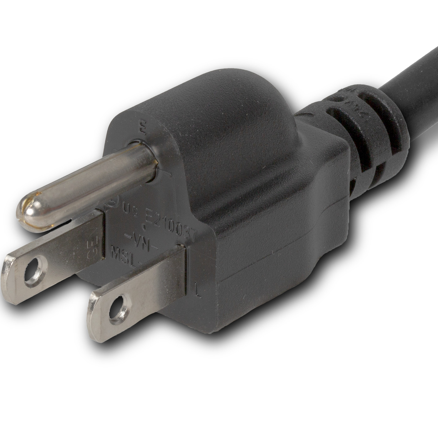 20 Pack of 5-15P to 3x 5-15R 15A 125V Splitter - Black - 1.5ft