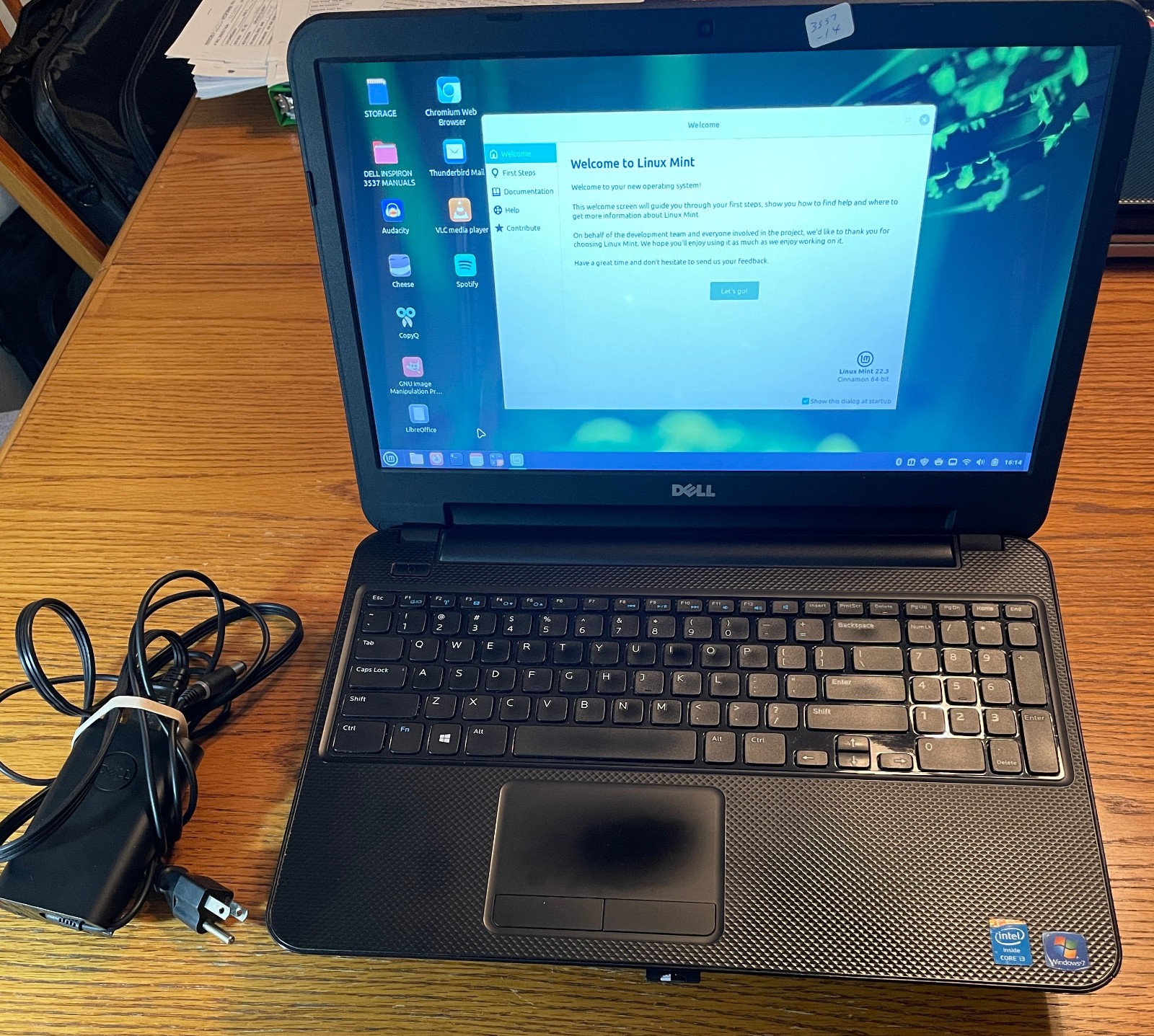 DELL INSPIRON 15-3537 Laptop 15" i3 256gb+1tb Linux Mint 22.3-extras-14