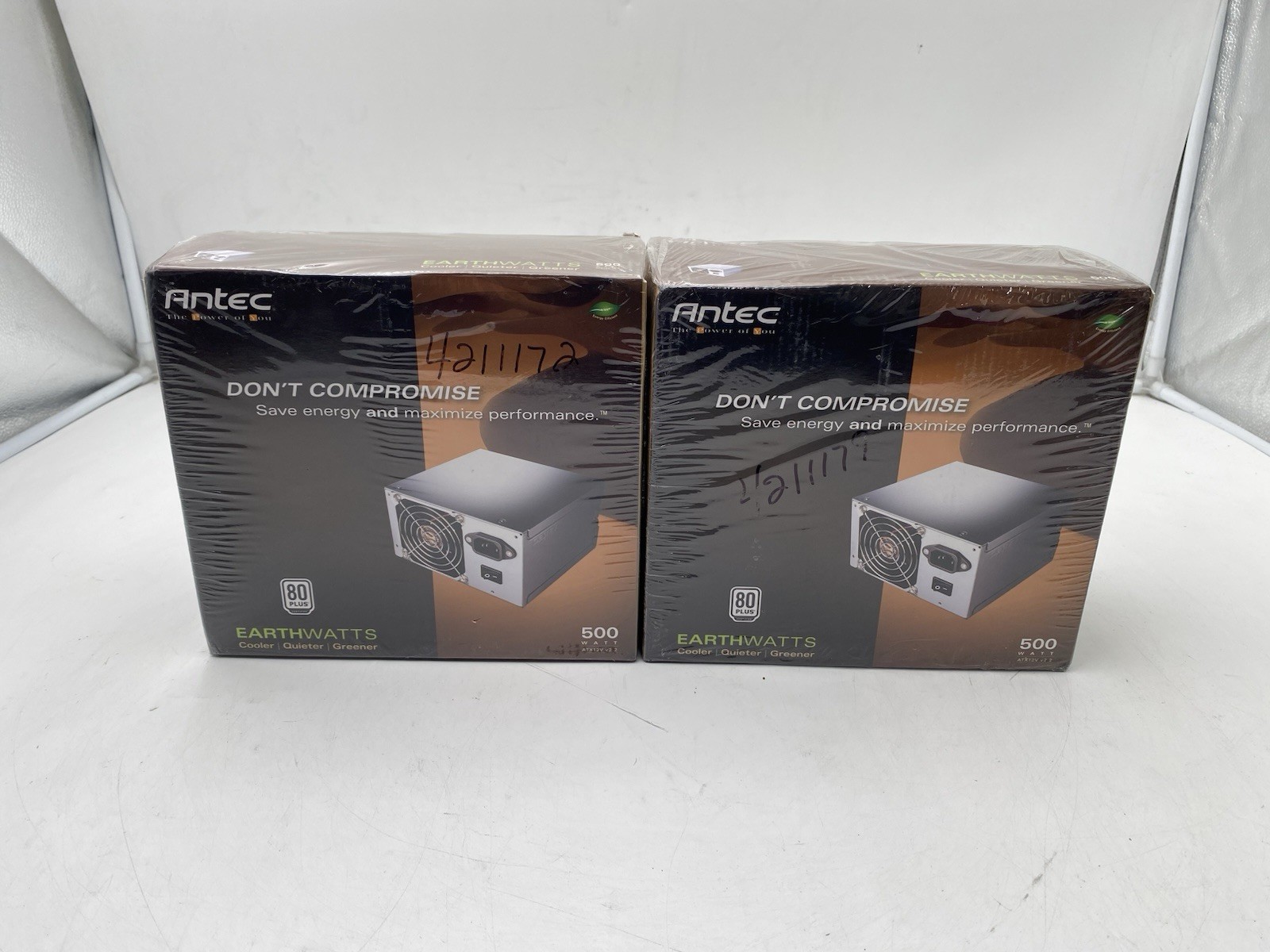 Lot of 2 Antec EA500D 500W ATX Power Supply PSU 80 PLUS SATA PCIe 24-Pin