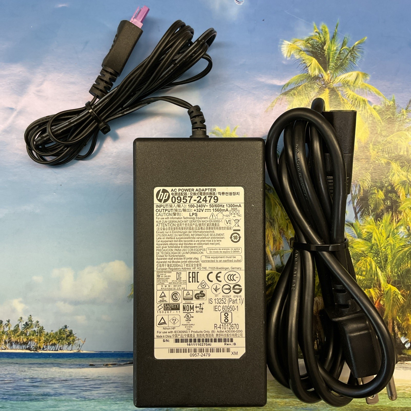 Genuine AC Power Adapter HP 0957-2479 OEM Power Supply 32V 1560mA FREE S/H