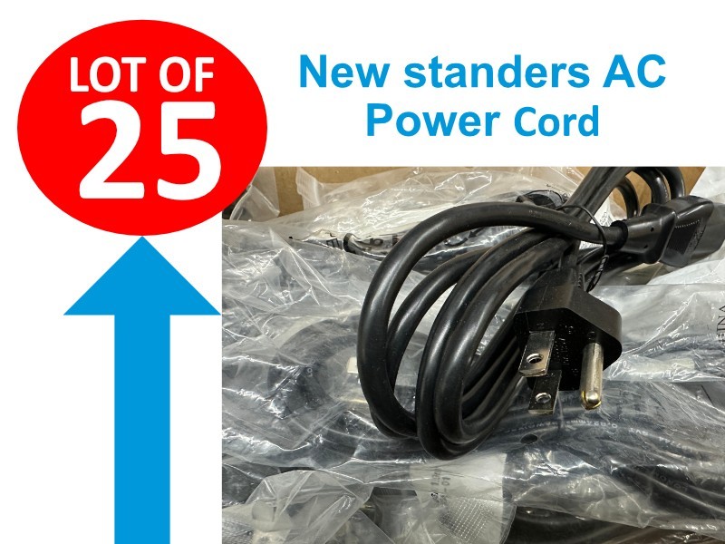 Lot of 30  AC Power Cord Electrical Cable Universal MIX SIZE use/new
