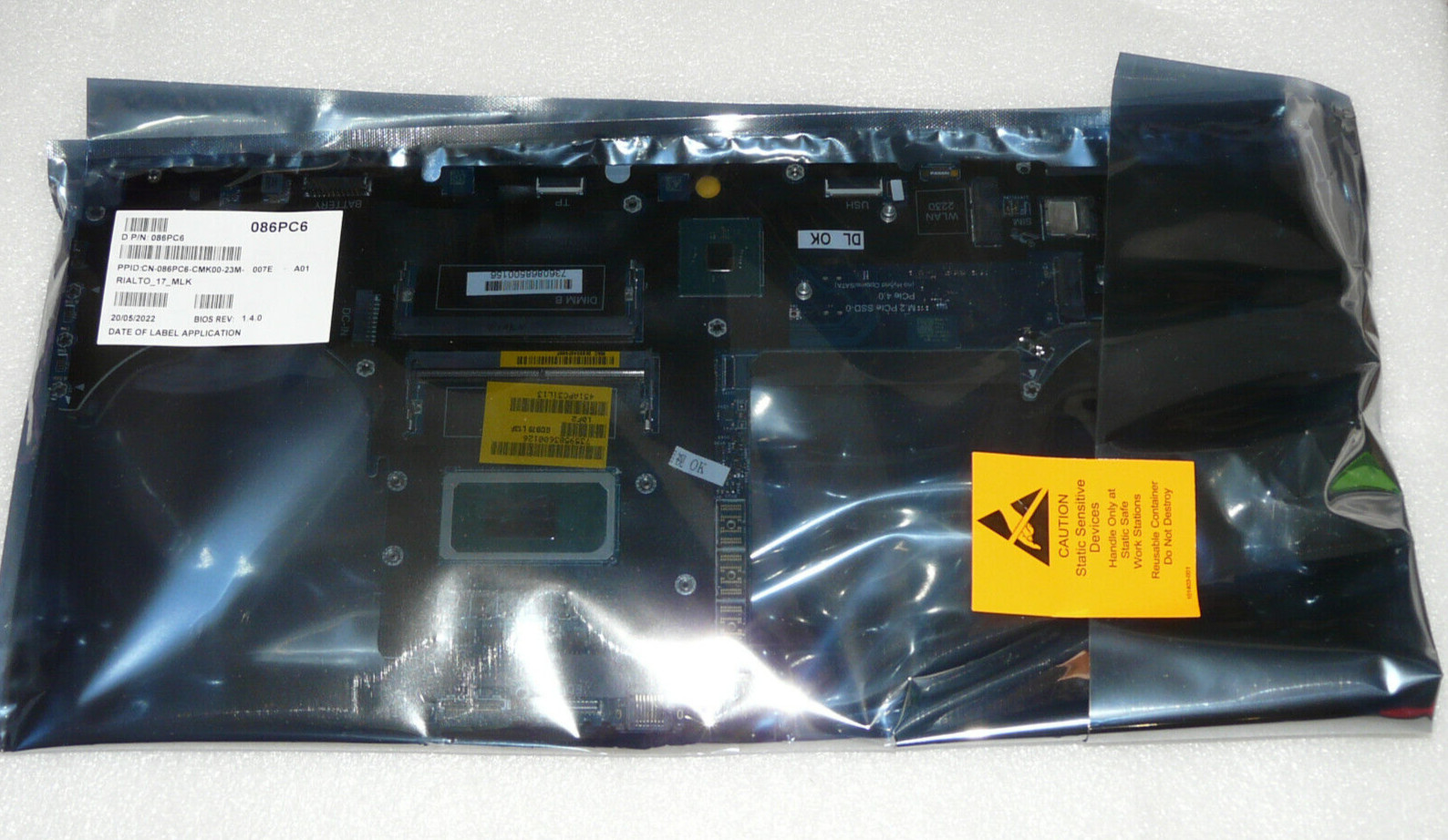 NEW GENUINE DELL PRECISION 17 7760 MOTHERBOARD INTEL i7 11850H 4.8GHz 86PC6