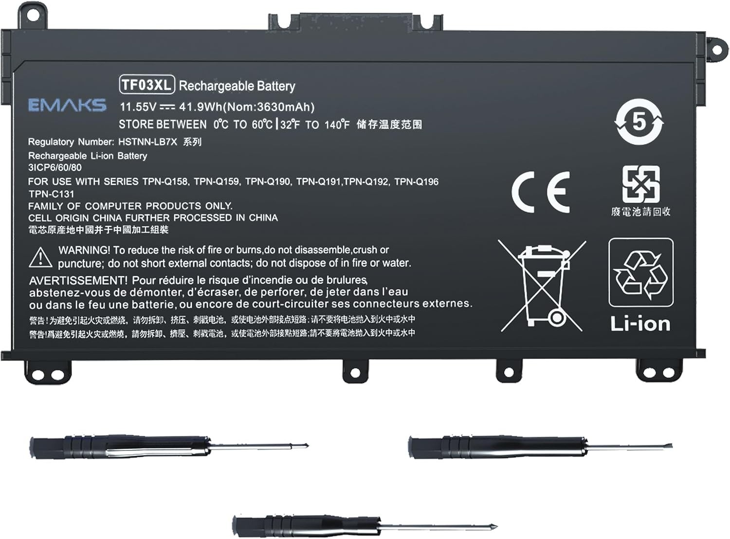 TF03XL 920070-855 Spare Battery for HP Pavilion x360 14m-cd0001dx 14m-cd0003dx