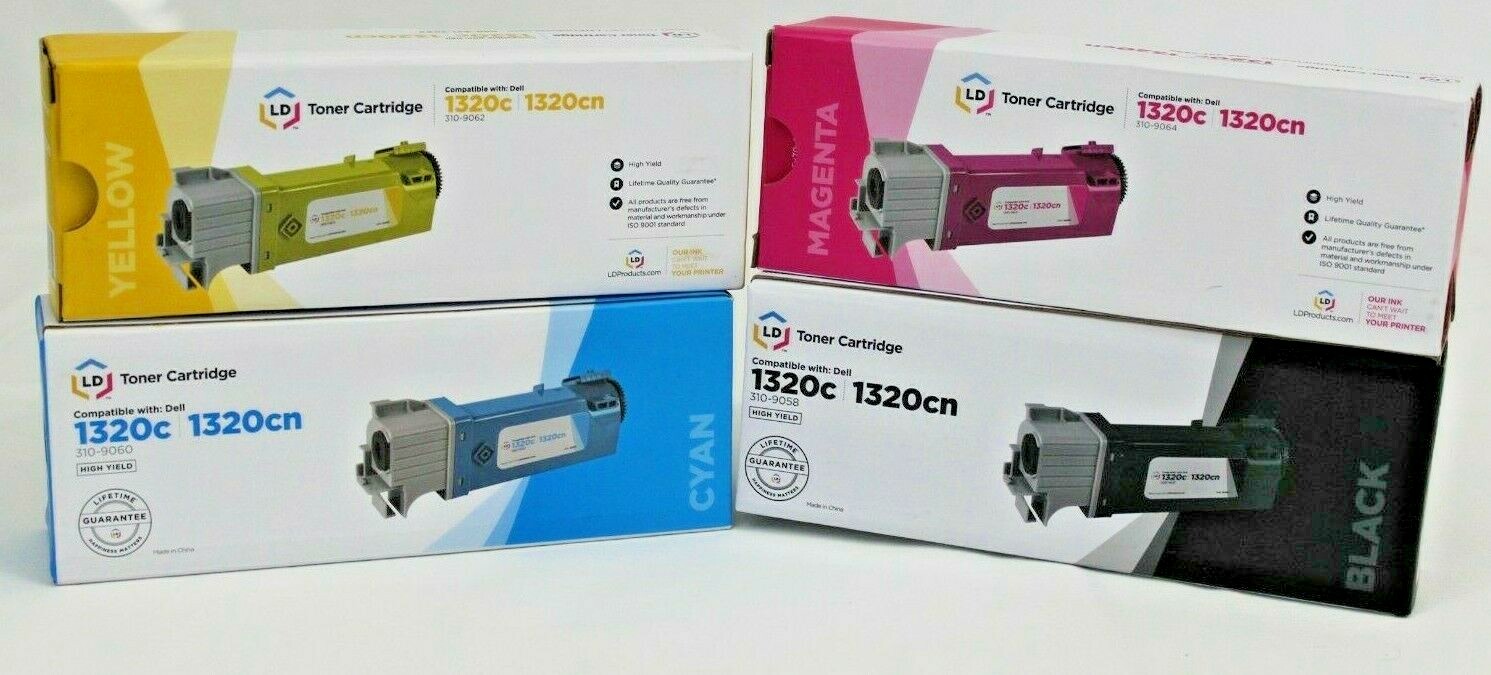 LD 4PK 310-9058,9060,9062,9064 Toner Cartridges Black, Yellow, Magenta, Cyan