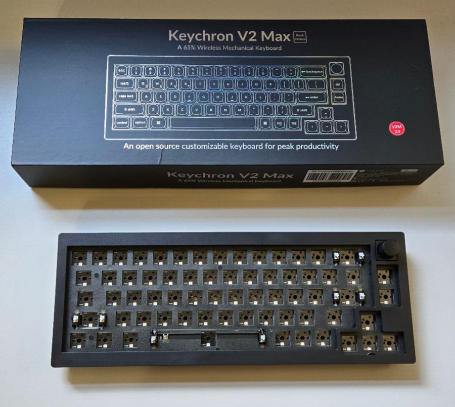 Keychron V2 Max QMK/VIA Wireless Mechanical Keyboard - Barebones Knob Version