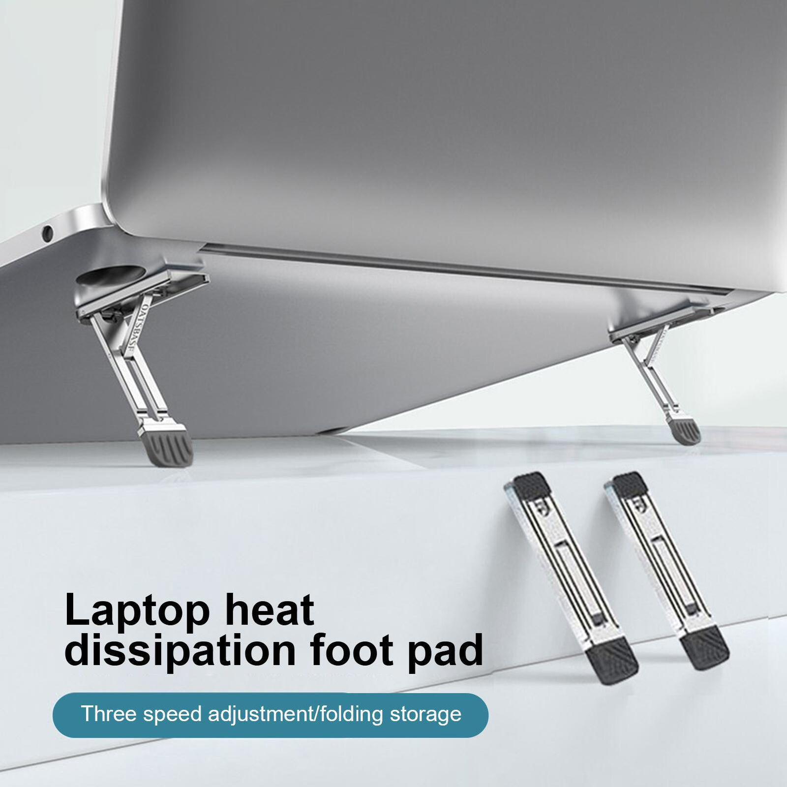 1Pair Portable Mini Laptop Stand Holder Metal Foldable Riser For Notebook NEW US