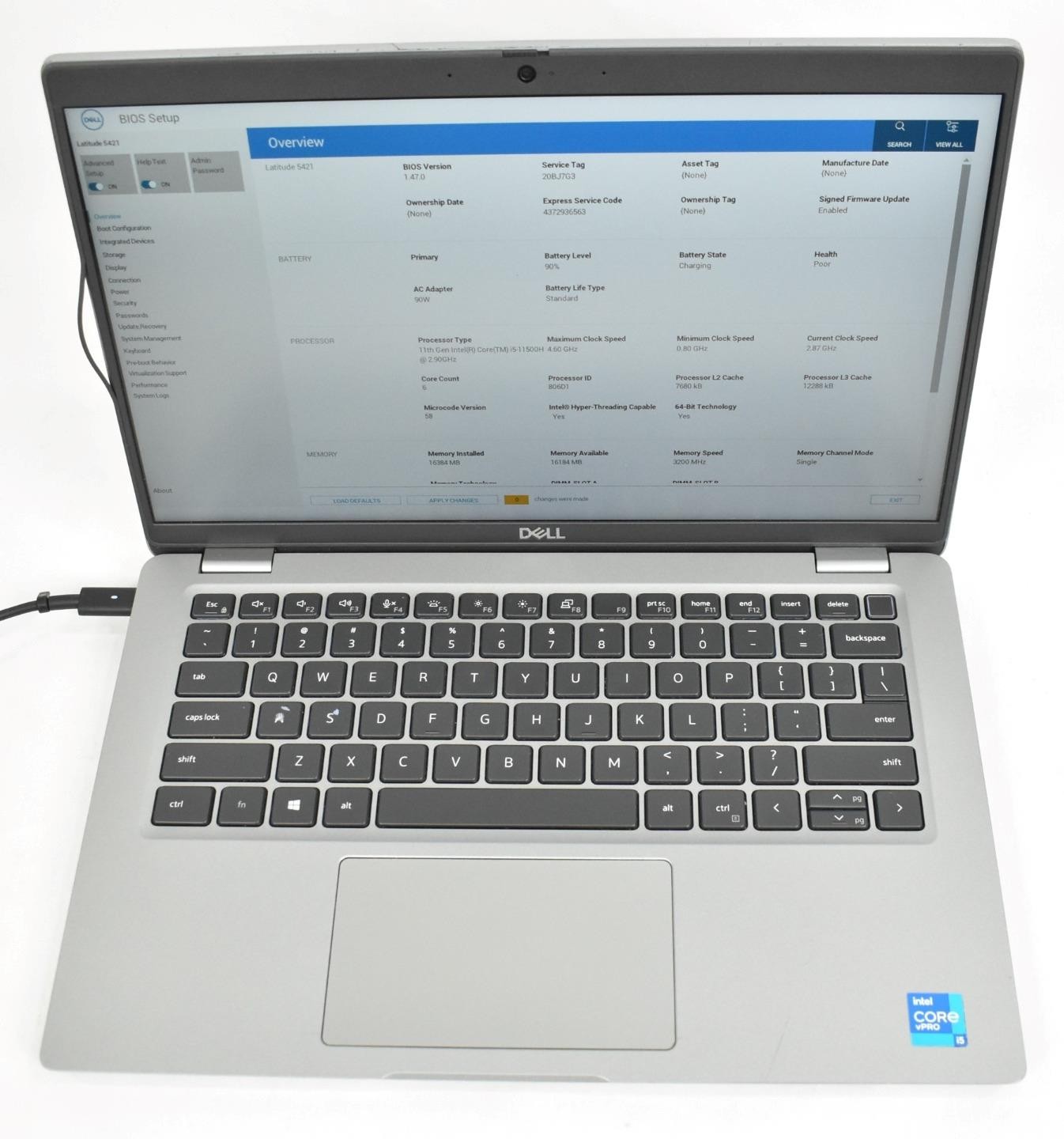 Dell Latitude 5421 Laptop i5-11500H 2.90GHz 16GB 256GB SSD 14" No OS *See Issues