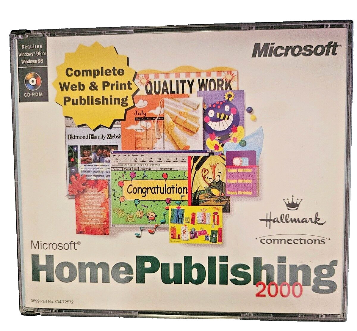 Microsoft Home Publishing 2000 Windows 95 or 98 3 CD Set Hallmark Connections
